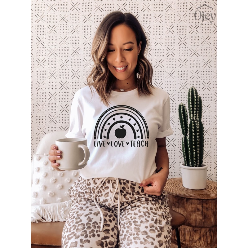 Live Love Teach Shirt, Teacher Shirts, Teacher T-shirts, Teacher Women Shirt, Gift for Teacher, Gift Appreciation Week Tee, Teacher Gift - 5.jpg