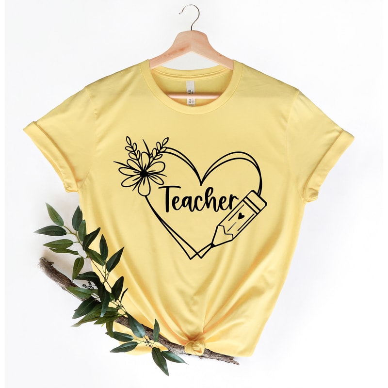 Teacher Heart Shirt, Teacher School Supplies Shirt, Funny Teacher Shirt, School Supply Shirt,Kindergarten Teacher Shirt,Back To School Shirt - 1.jpg