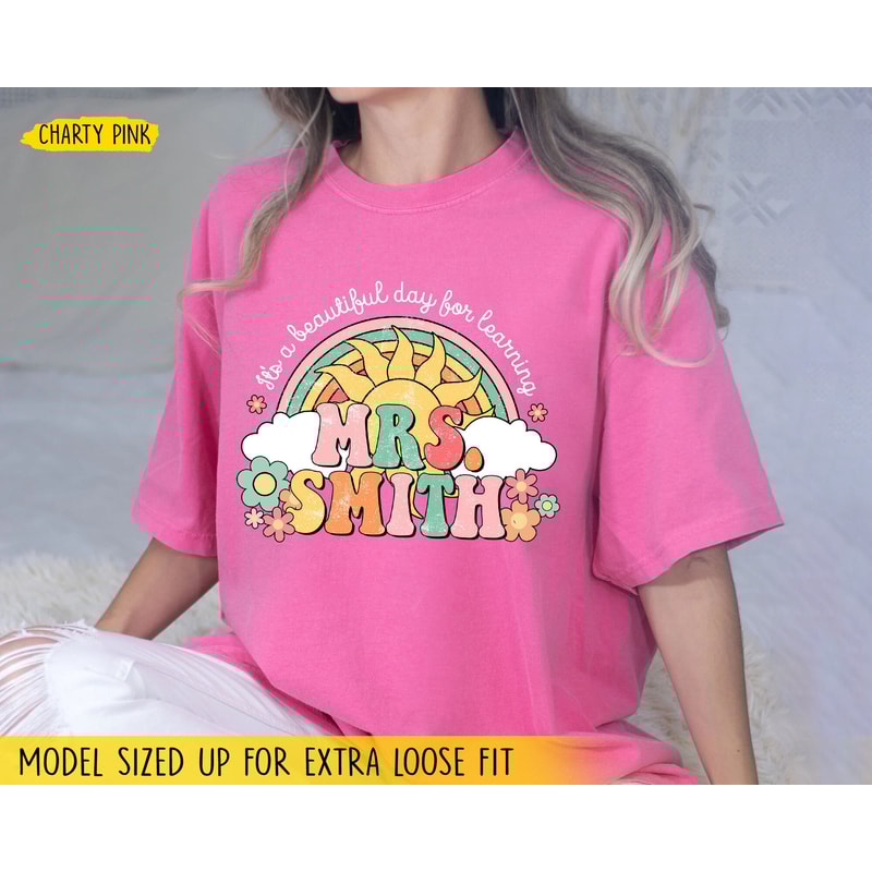 Teacher Shirt, Custom Teacher Name Shirt, Retro Teacher Shirt Women, Motivational Shirt, Back To School Shirt, Teacher Appreciation Gifts - 3.jpg