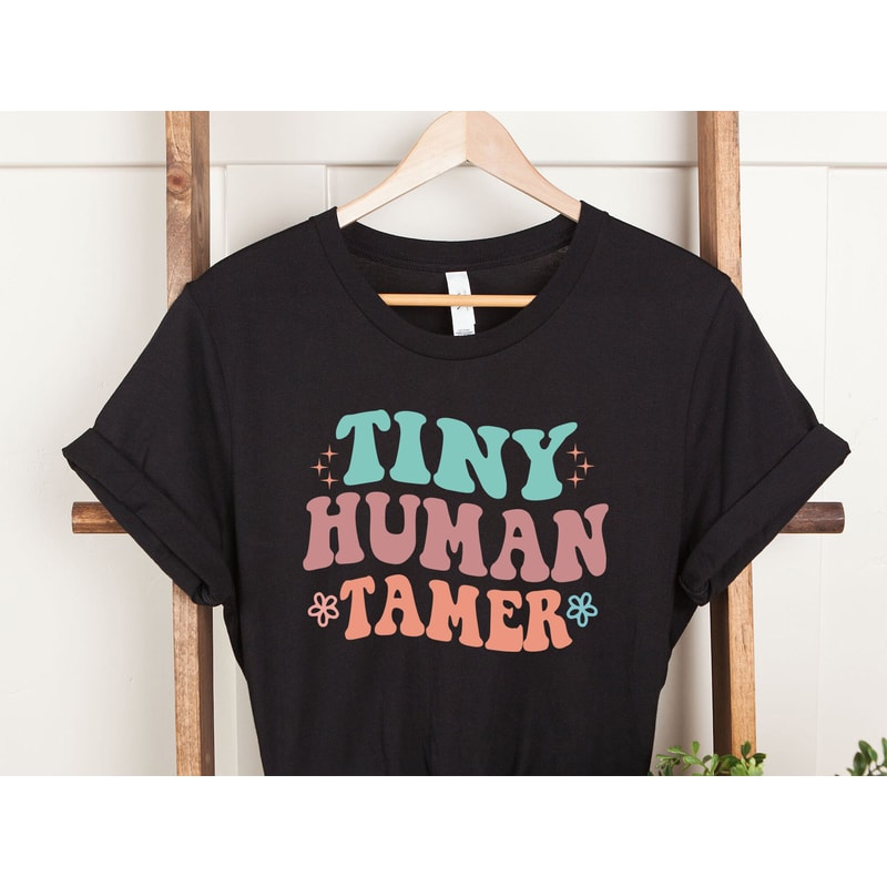 Teacher Shirt, Tiny Human Tamer T-Shirt, Kindergarten Teacher Tshirts, Preschool Teacher Tees, First Day of School, Back to School T-Shirt - 3.jpg