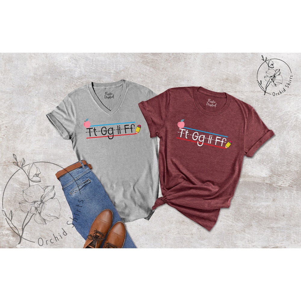 TGIF Teacher Shirt, Kindergarten Teacher Shirt, Christmas Teacher Gift, Teacher Shirts, Teacher T-shirt, Teacher Appreciation Gift, Alphabet - 7.jpg