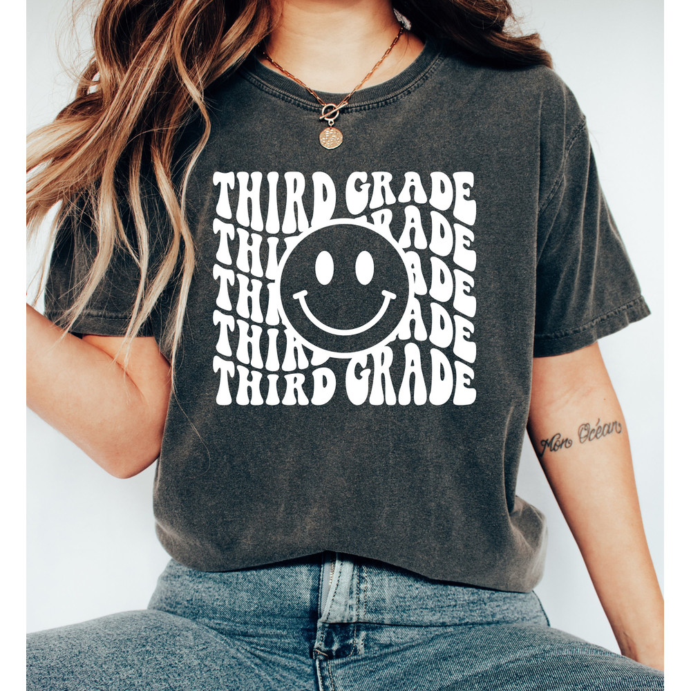 Third Grade Teacher Shirt Comfort Colors Shirt Print, 3rd Grade Teacher Tee, Retro Teacher Shirt, School Teacher Gift, Baggy, Oversized - 1.jpg