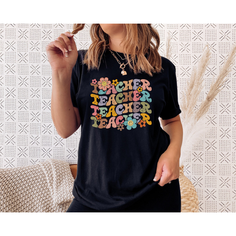 Groovy Teacher Shirt, Teacher Tees, Teacher Shirts, Teacher Clothes, Cute Teacher T-Shirt, Teacher Gift, Preschool Teacher, Gift for Teacher - 4.jpg