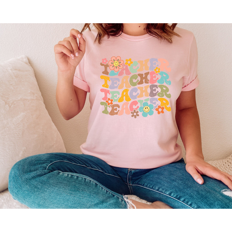 Groovy Teacher Shirt, Teacher Tees, Teacher Shirts, Teacher Clothes, Cute Teacher T-Shirt, Teacher Gift, Preschool Teacher, Gift for Teacher - 6.jpg