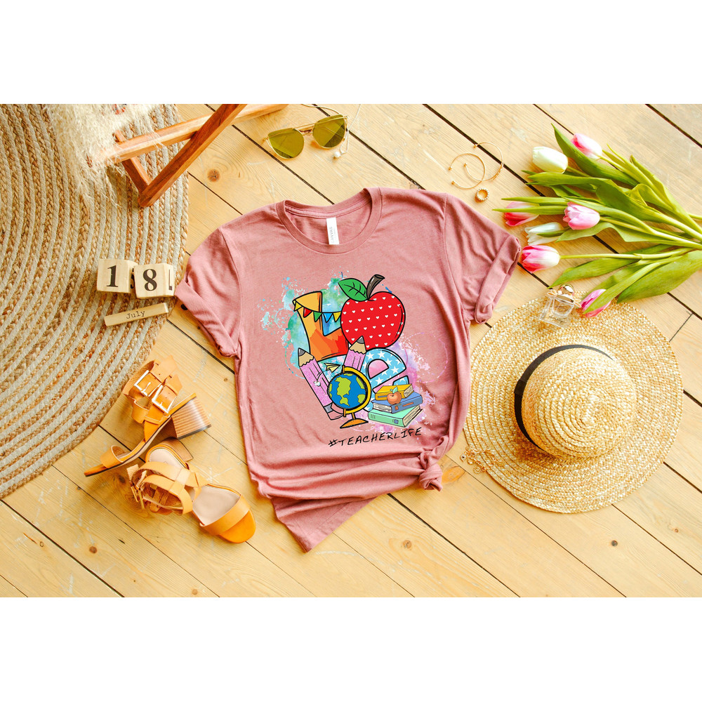 Love Teacher Shirt,Teacher T-shirt,Teacher Tees,Cute Teacher Shirts,Teacher Appreciation Gift,First Graduate Teacher Shirts,Back to school - 1.jpg