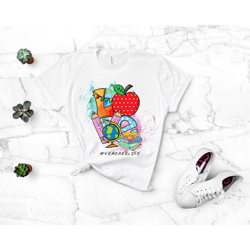 Love Teacher Shirt,Teacher T-shirt,Teacher Tees,Cute Teacher Shirts,Teacher Appreciation Gift,First Graduate Teacher Shirts,Back to school - 3.jpg