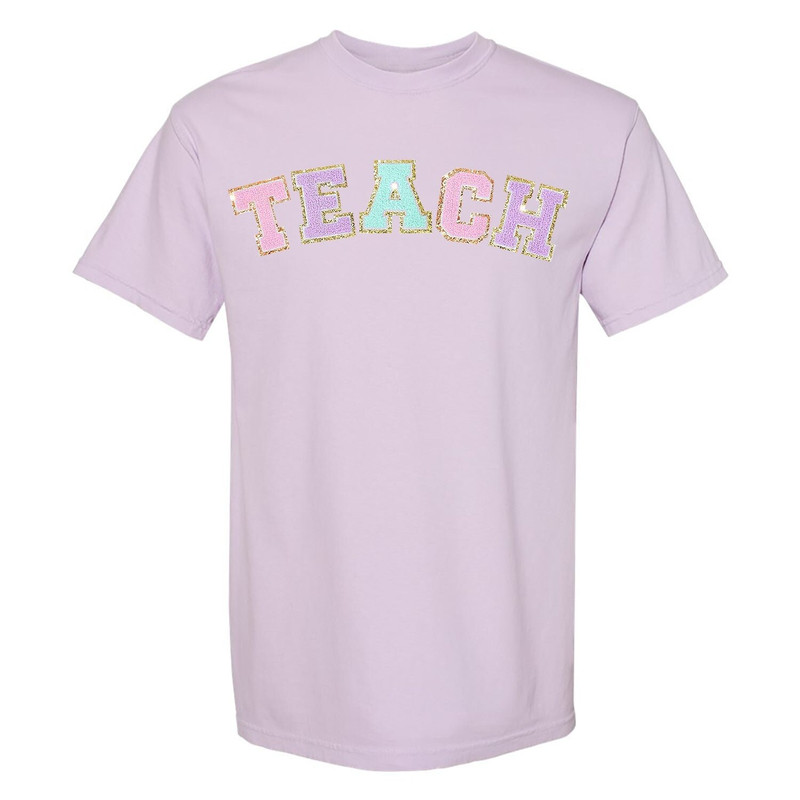 Teach Letter Patch Comfort Colors T-Shirt, Teacher T-Shirt, Teacher Gift - 1.jpg