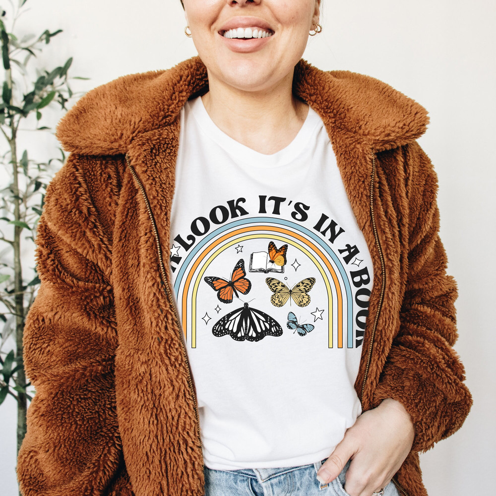 Teacher Appreciation Shirt, Teacher Shirt, Take a Look, It's in a book, Rainbow Shirt, Teacher Gift, Funny Teacher Tee, Sweatshirt, 16-1 DTG - 2.jpg