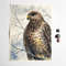 1 Watercolor artwork painting Falcon on a branch 7.6 - 10.5 in (19.5 - 26.8 cm)..jpg
