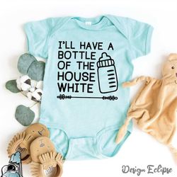 Bottle of the House White Baby Bodysuit, Funny Baby Shirt, Infant Clothing, Newborn Gifts, Baby Shower Gifts, New Mom Gi