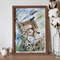 01 Watercolor artworkl painting in a frame -  Portrait of a cheetah  8.2 - 11.6 in ( 21-29,7cm )..jpg
