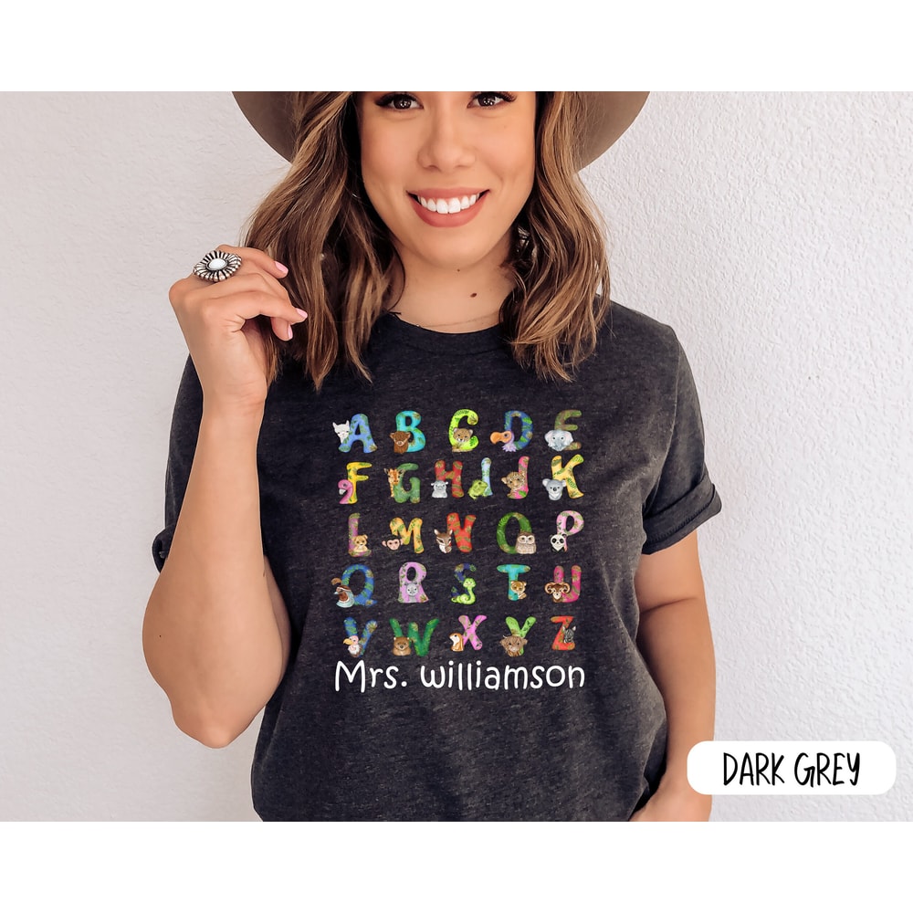 Kindergarten Teacher Shirt, Preschool Teacher Tshirt, Kinder Teacher Shirt, Alphabet shirt,ABC T-shirt Teacher Appreciation gift,Custom name - 6.jpg