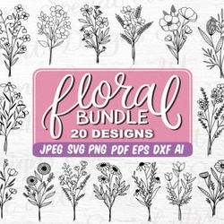 floral bundle svg