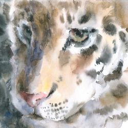 watercolor artwork painting little tiger