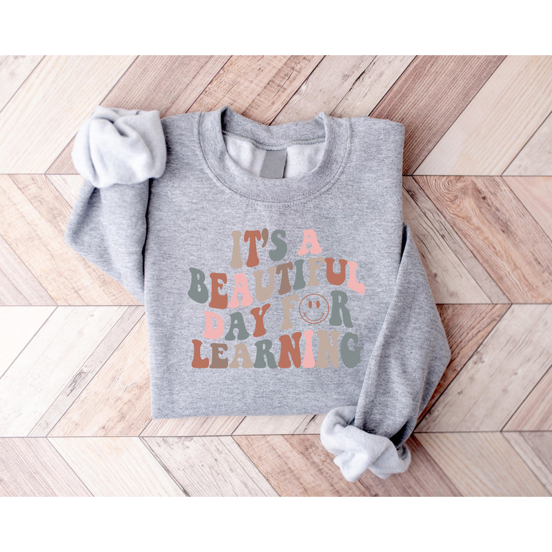 Teacher Retro Sweatshirt, Teacher Shirt, Teacher Smile Face Shirt, Funny Teacher Shirt, Teacher Gifts, Elementary School Teacher Shirt - 2.jpg