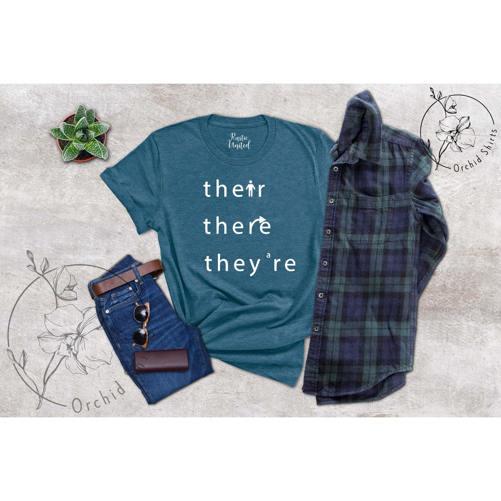 There They're Their Shirt, Funny Grammar Shirt,English Teacher Gift,Funny Teacher T-shirt,Gift for Teacher,Funny Teacher Shirts,Teacher Tee - 4.jpg