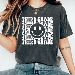 third grade teacher shirt comfort colors shirt print, 3rd grade teacher tee, retro teacher shirt, school teacher gift, b