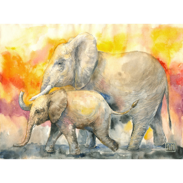 01 Elephants in the rays of the sunset.DPW1.jpg