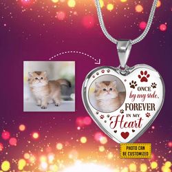 personalized delicate heart necklace gift memorial gift custom photo necklace loss family memorial gift