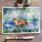 01 Watercolor artwork painting Fox in the forest 02,  7.7-5.3 in (19.8 - 13.7  cm)..jpg