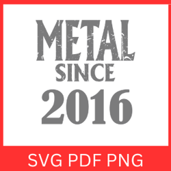 METAL SINCE 2016 SVG VECTOR