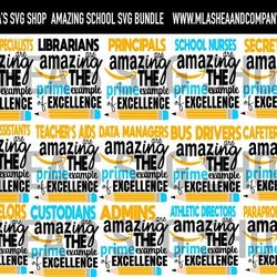 amazing teacher, prime example, t-shirt designs, shirts, school, cricut, silhouette studio, svg cut files, instant downl