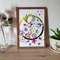 6 Watercolor workl painting in a frame -abstract butterfly  8.2 - 11.6 in ( 21-29,7cm )..jpg