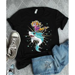 unicorn riding shark shirt, unicorn shark gift, unicorn shirt, unicorn party, beach shirt, shark and unicorn birthday, u