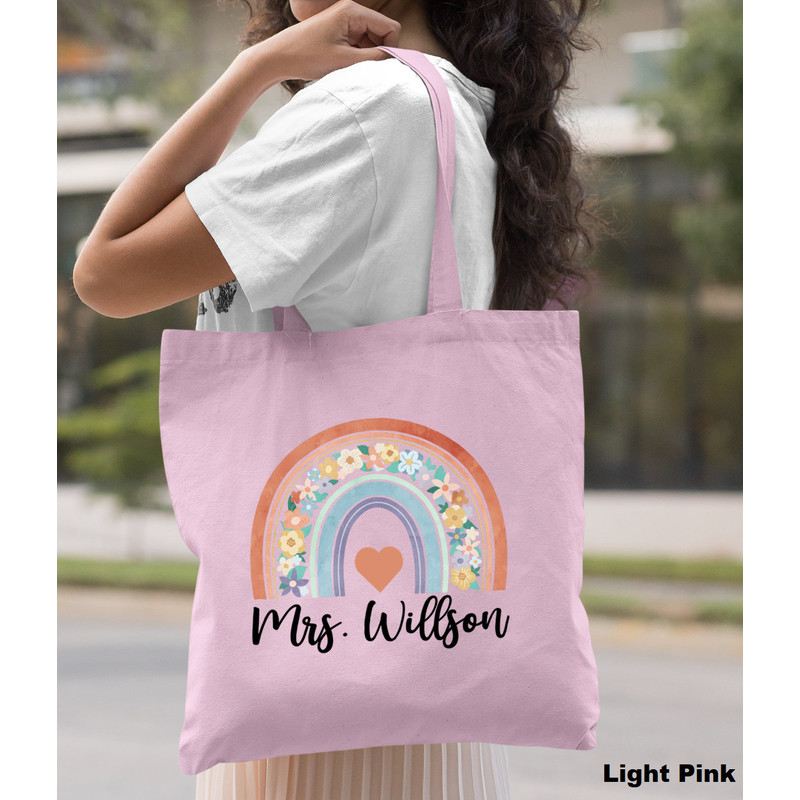 Personalized Teacher Bag, Boho Rainbow Teacher Bag, Custom Teacher Bag, Back to School Gift, Teacher Appreciation Gift, Teacher Gifts - 9.jpg