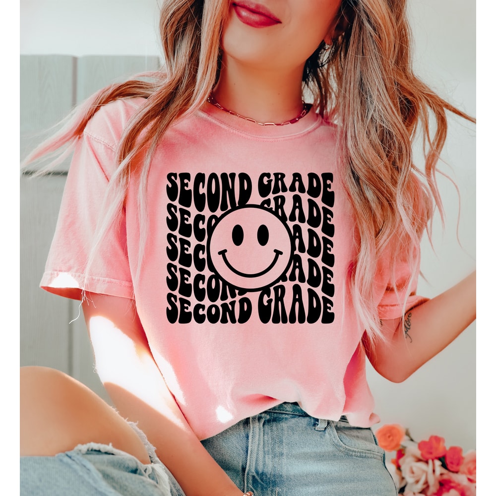 Retro Second Grade Teacher Shirt Comfort Colors Shirt Print, 2nd Grade Teacher Tee, Teacher Gift, Vintage, Baggy, Oversized, School - 2.jpg