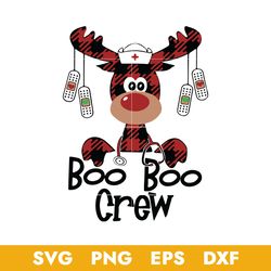 boo boo crew svg, reindeer nurse svg, halloween svg, png dxf eps digital file