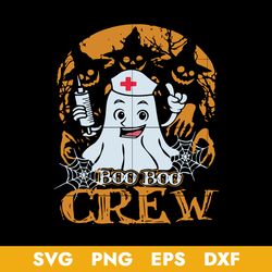 Ghost Boo Boo Crew Svg, Halloween Ghost Svg, Halloween Svg, Png Dxf Eps Digital File