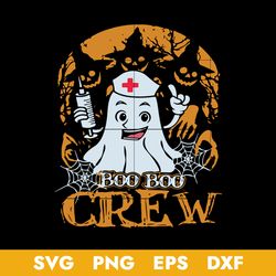 ghost boo boo crew svg, halloween ghost svg, halloween svg, png dxf eps digital file