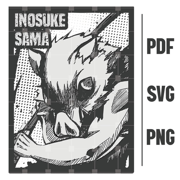 kimetsu no yaiba anime demon slayer Inosuke Hashibira SVG PN | Inspire ...