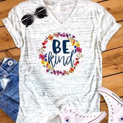 be kind positive teacher anti bully inspirational unisex v neck graphic tee t-shirt
