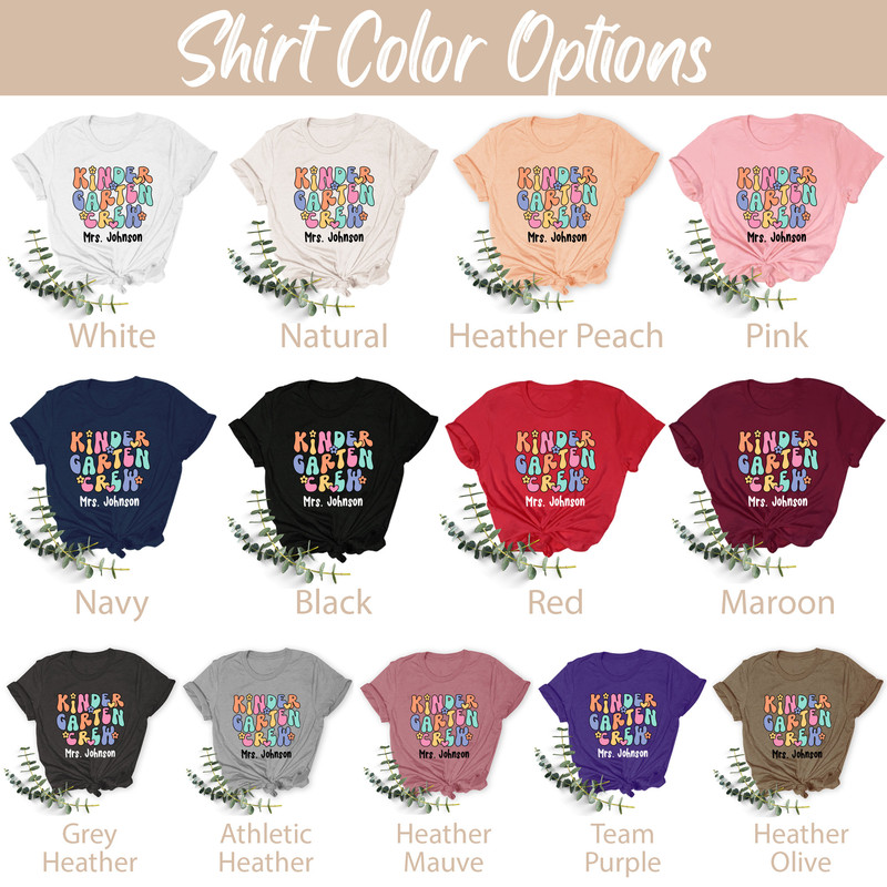 Kindergarten Teacher Shirt, Custom Kindergarten Shirt For Teacher T Shirt, Cute Kindergarten Crew T-Shirt for Teacher Gift Retro Teacher Tee - 5.jpg