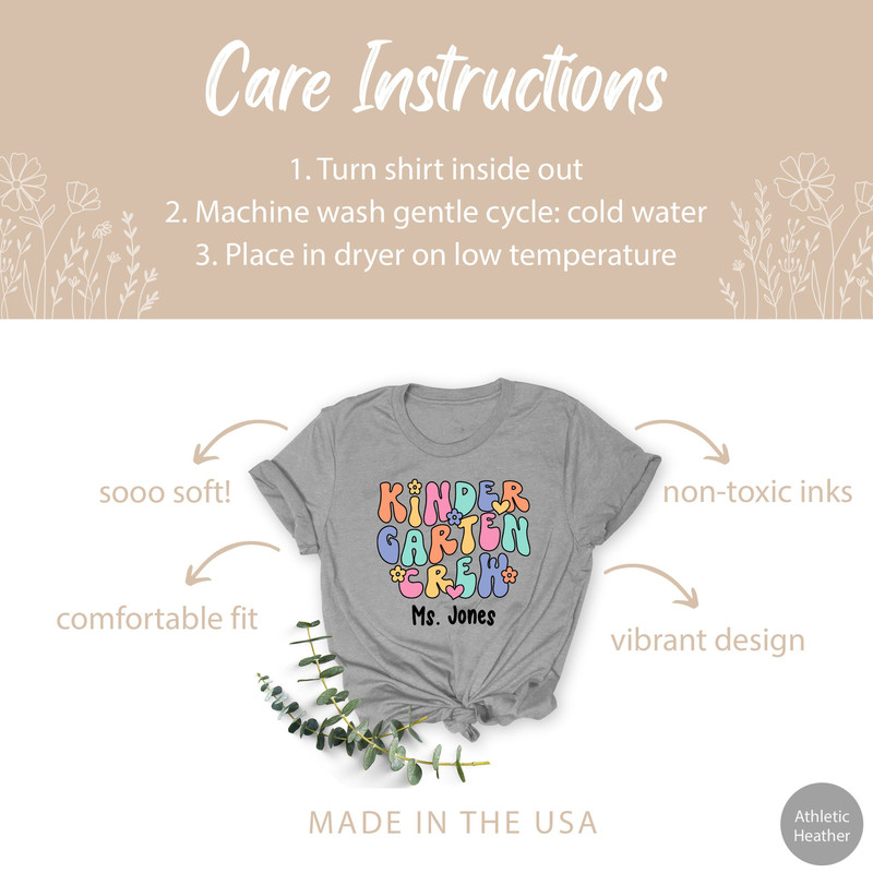 Kindergarten Teacher Shirt, Custom Kindergarten Shirt For Teacher T Shirt, Cute Kindergarten Crew T-Shirt for Teacher Gift Retro Teacher Tee - 7.jpg