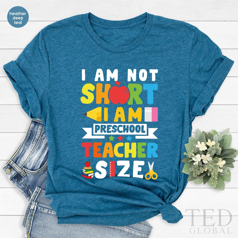 Preschool Shirt, Cute Teacher T Shirt, Back to School T Shirt, Teacher Size Shirts, First Day of School Tee, Hello Preschool T-Shirt - 5.jpg