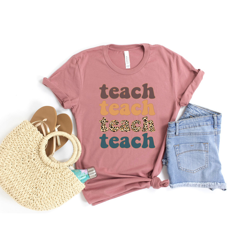 Retro Leopard Teach Shirt, Retro Teach Shirt, Retro Teach T Shirt, Teacher Raglan, Retro Teacher Shirt, Teacher Leopard Shirts - 3.jpg