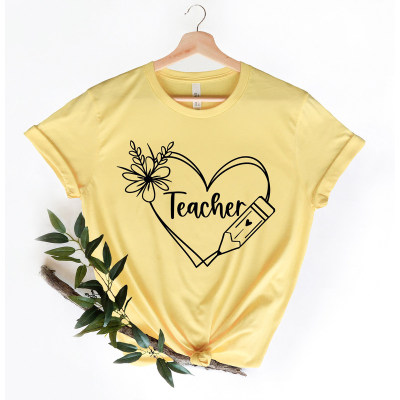 Teacher Heart Shirt, Teacher School Supplies Shirt, Funny Teacher Shirt, School Supply Shirt,Kindergarten Teacher Shirt,Back To School Shirt - 1.jpg