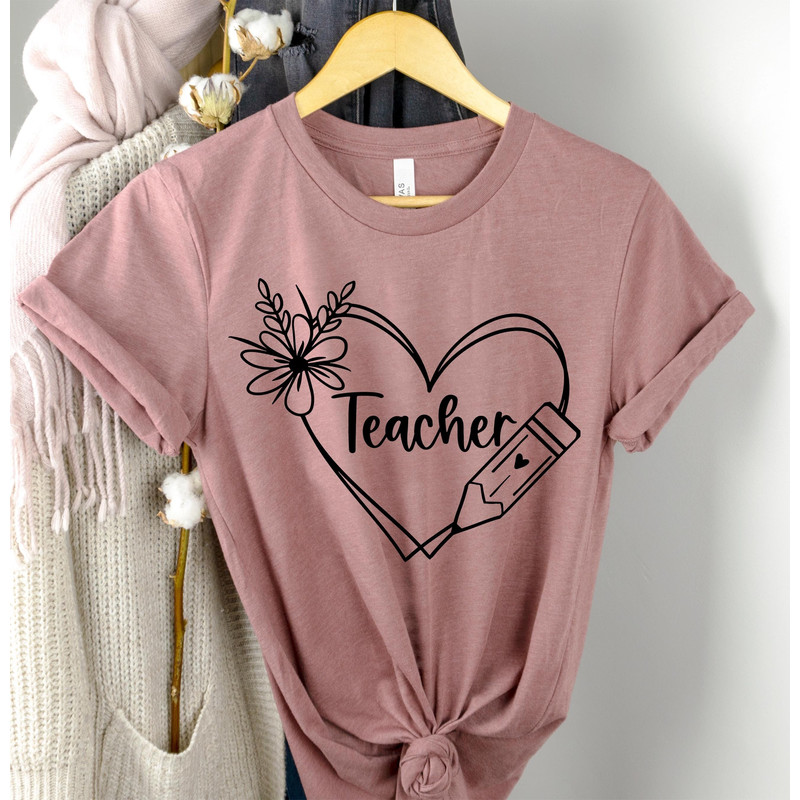 Teacher Heart Shirt, Teacher School Supplies Shirt, Funny Teacher Shirt, School Supply Shirt,Kindergarten Teacher Shirt,Back To School Shirt - 2.jpg