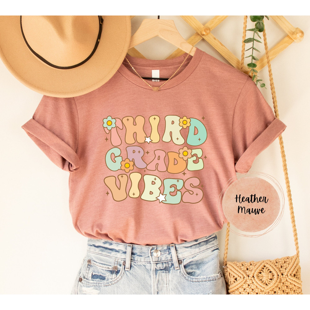 Third Grade Teacher Shirt, 3rd grade teacher tee, Elementary back to school Retro Vintage grader new cute Teach gift grade level funny vibes - 3.jpg