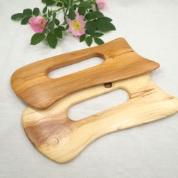 Professional Gua Sha Massage Wooden Tool, Handle Shape Scraper, Wooden Massage for Neck, Body, Hands, Thighs and Legs