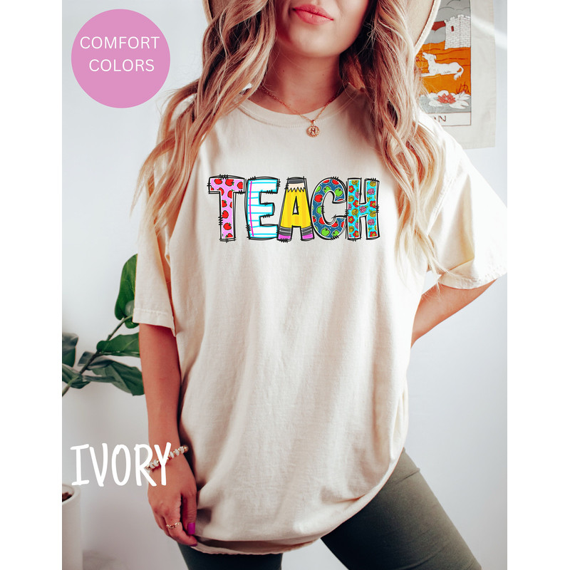 Comfort Colors Teach shirt, Retro Teach Shirt, Retro Teach Shirt, Retro Teach T Shirt, Retro Teacher Shirt, Teacher vintage Shirts, Teacher - 2.jpg