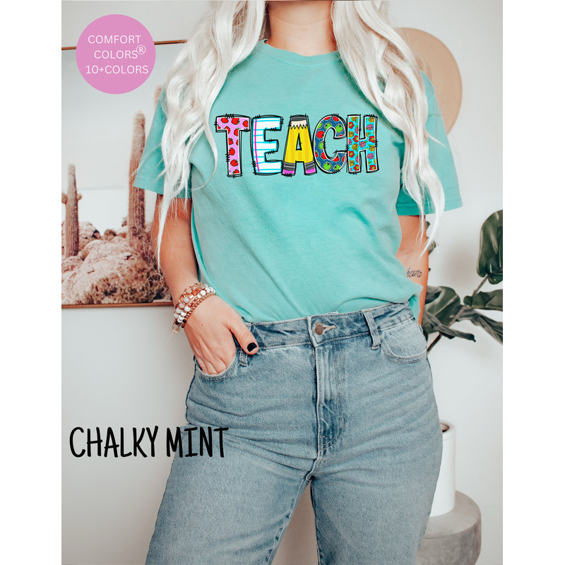 Comfort Colors Teach shirt, Retro Teach Shirt, Retro Teach Shirt, Retro Teach T Shirt, Retro Teacher Shirt, Teacher vintage Shirts, Teacher - 3.jpg