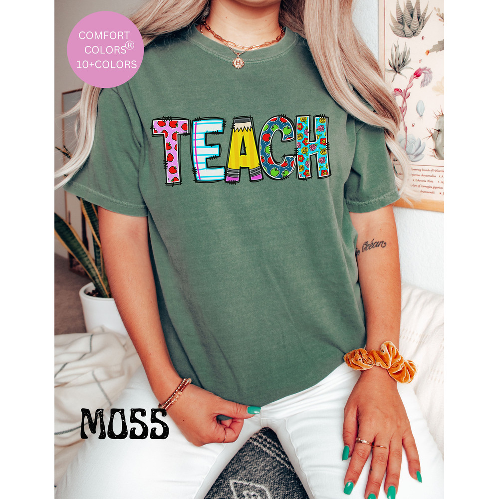 Comfort Colors Teach shirt, Retro Teach Shirt, Retro Teach Shirt, Retro Teach T Shirt, Retro Teacher Shirt, Teacher vintage Shirts, Teacher - 6.jpg