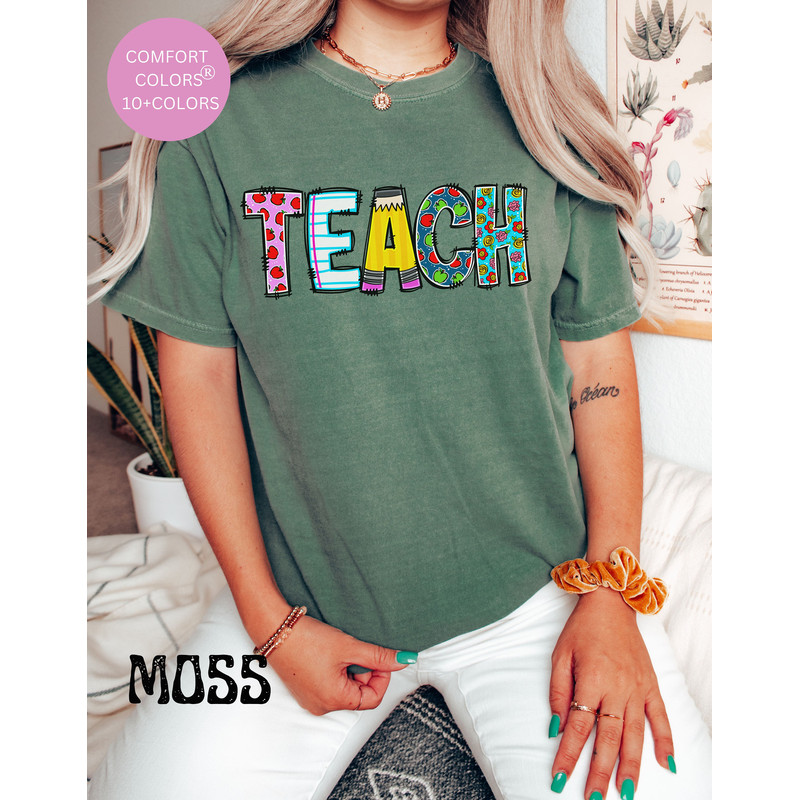 Comfort Colors Teach shirt, Retro Teach Shirt, Retro Teach Shirt, Retro Teach T Shirt, Retro Teacher Shirt, Teacher vintage Shirts, Teacher - 6.jpg