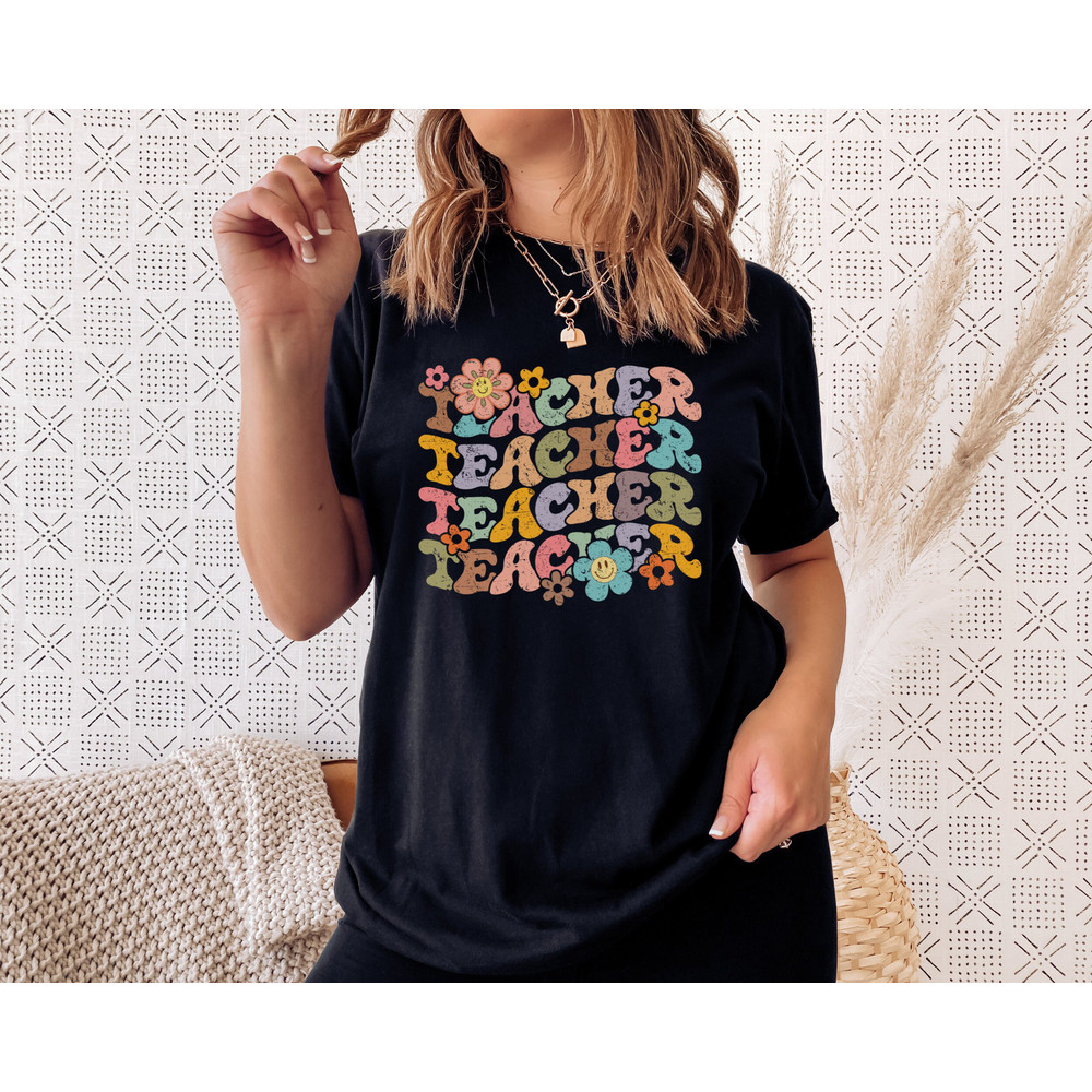 Groovy Teacher Shirt, Teacher Tees, Teacher Shirts, Teacher Clothes, Cute Teacher T-Shirt, Teacher Gift, Preschool Teacher, Gift for Teacher - 4.jpg