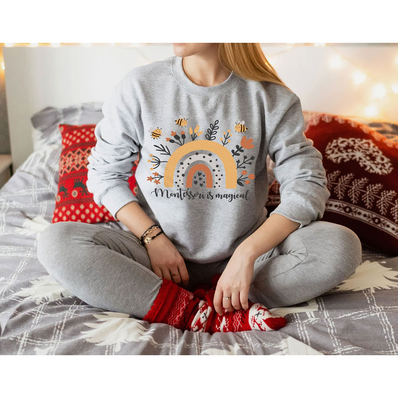 Montessori Is Magical Rainbow Shirt, Back to School Shirt Gift for Montessori Teacher - 3.jpg