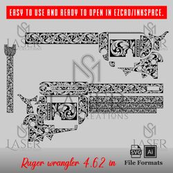 sm-laser-creation ruger wrangler 4.62 in scrollwork